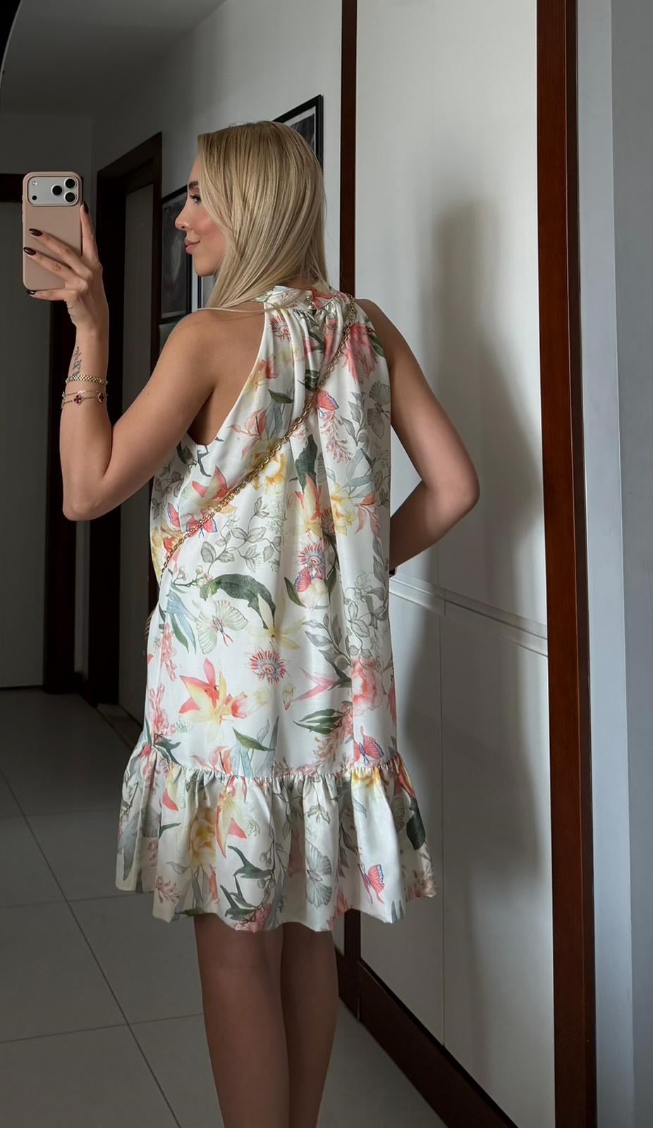 FLORAL DESENLİ ELBİSE