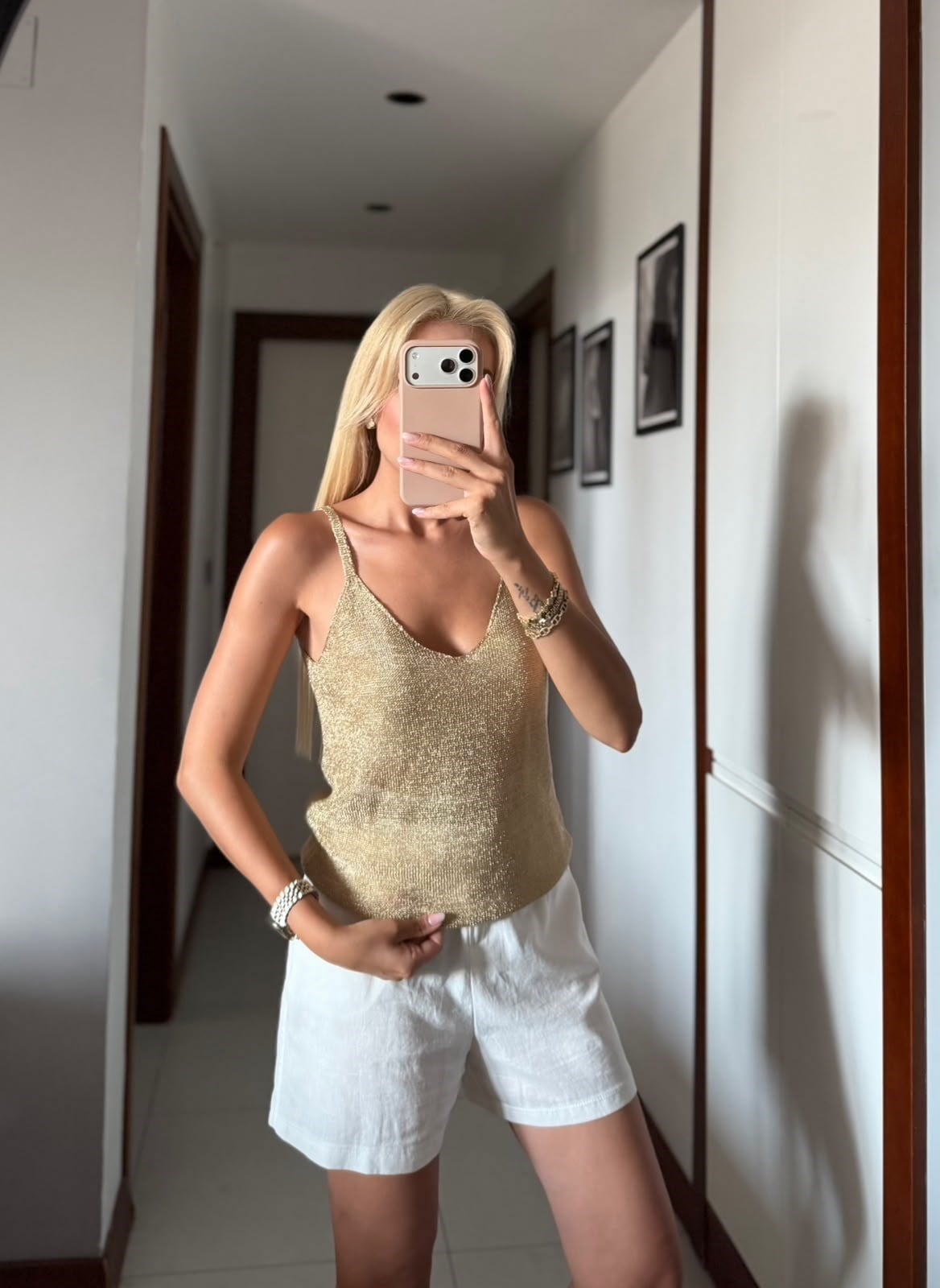 GOLD SİMLİ ASKILI TRİKO