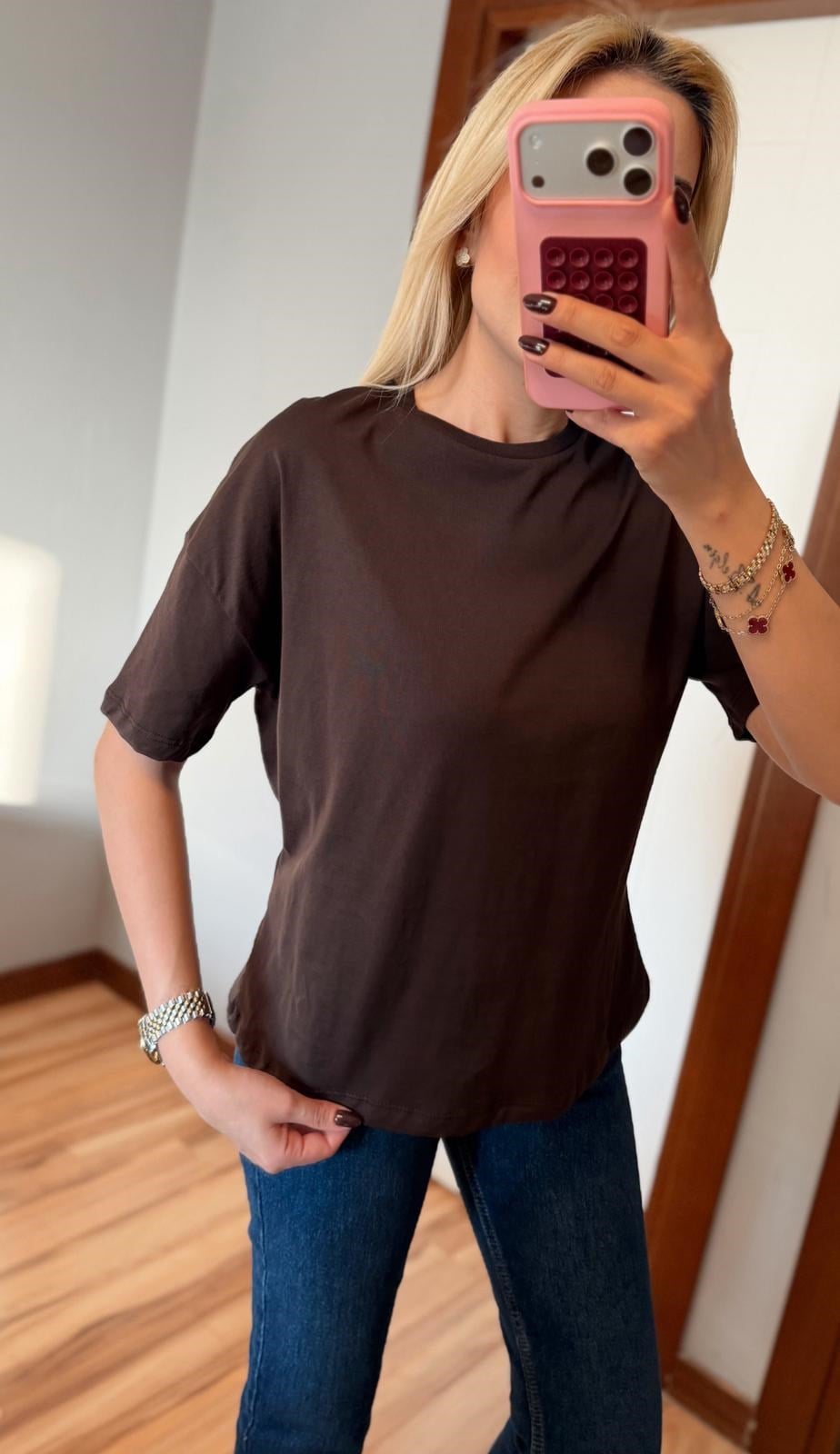 KAHVE DİLVİN BASİC TSHİRT