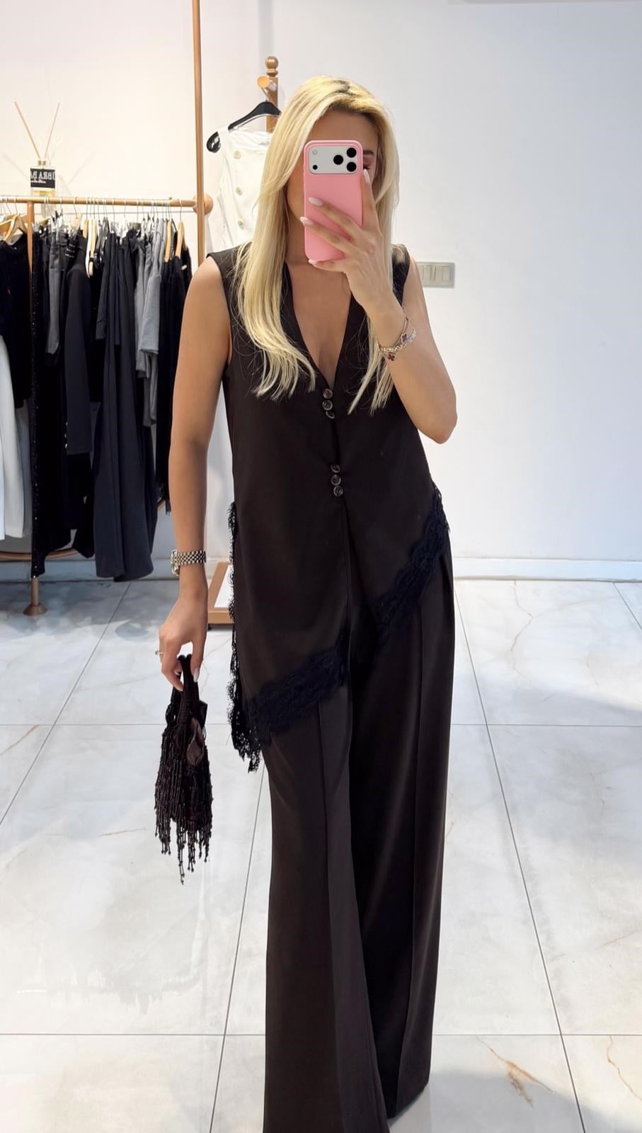KAHVE MARKA MODEL ZR ASİMETRİK TAKIM