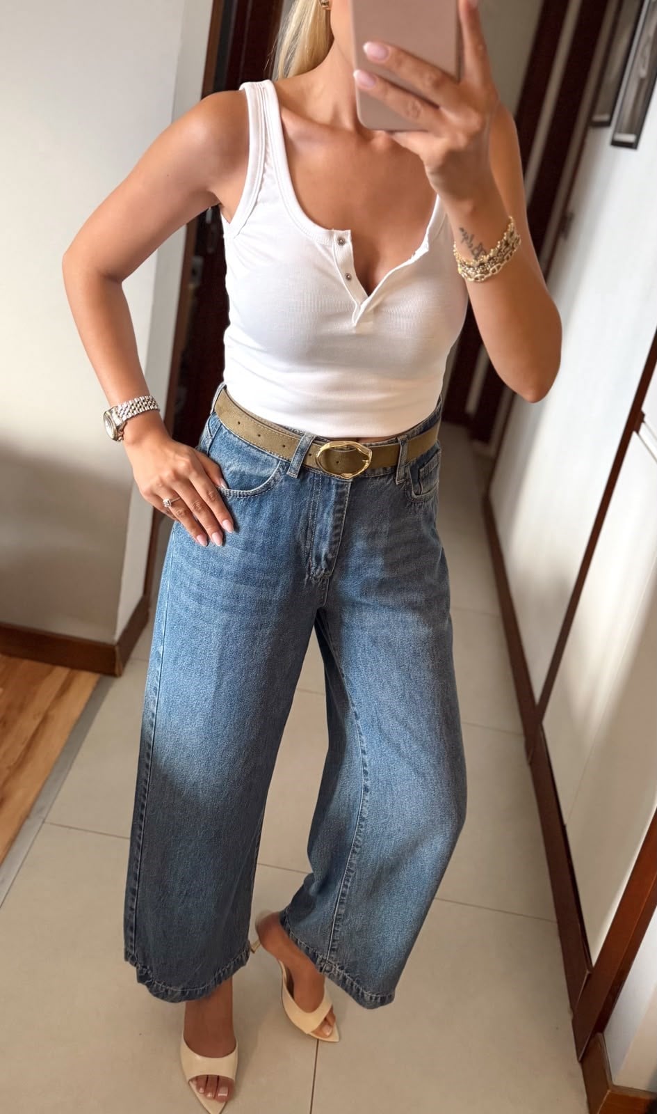 KEMERLİ TENSEL KARIŞIMLI JEAN