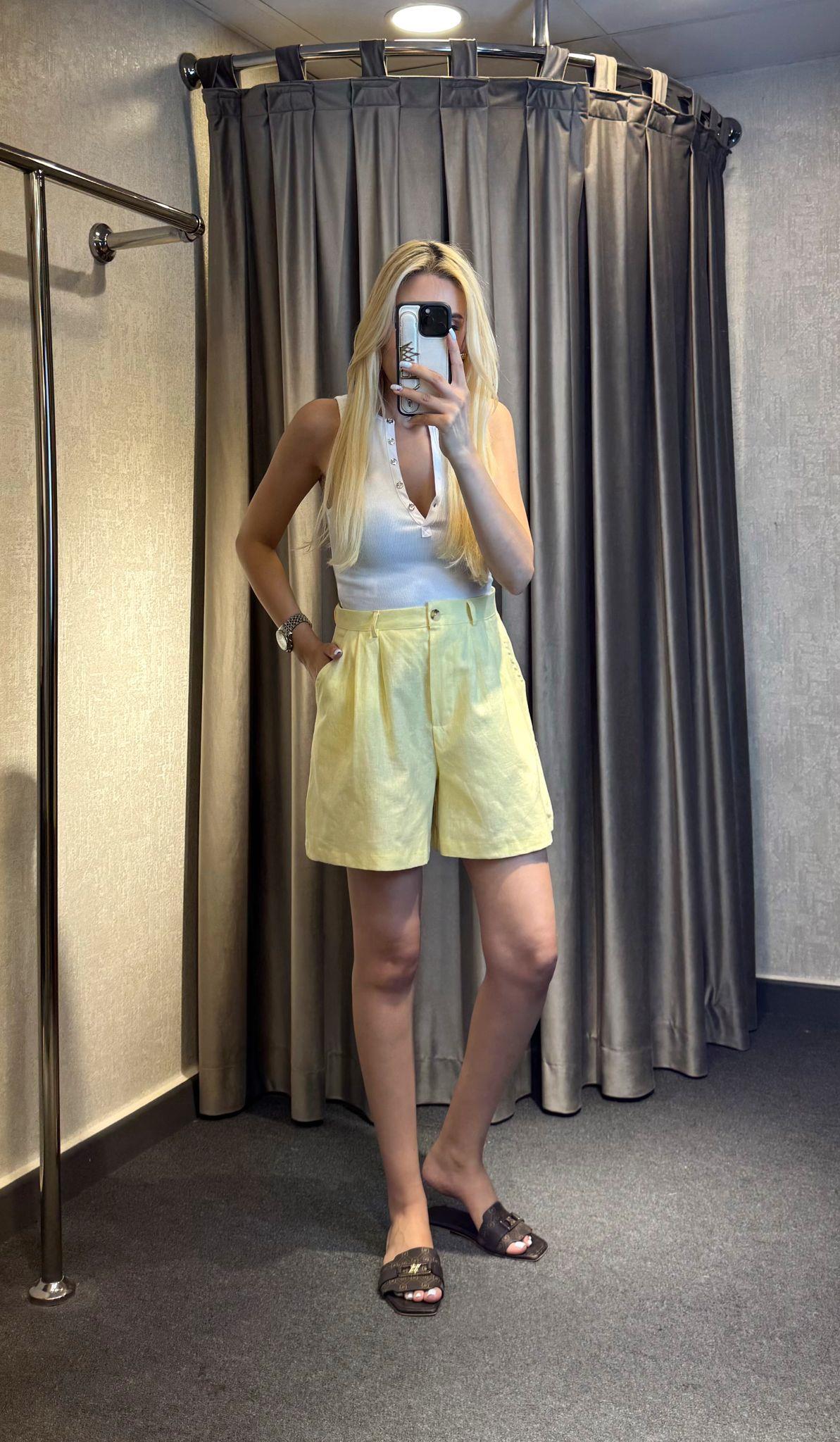 KETEN ŞEHİR BOY ŞORT SARI