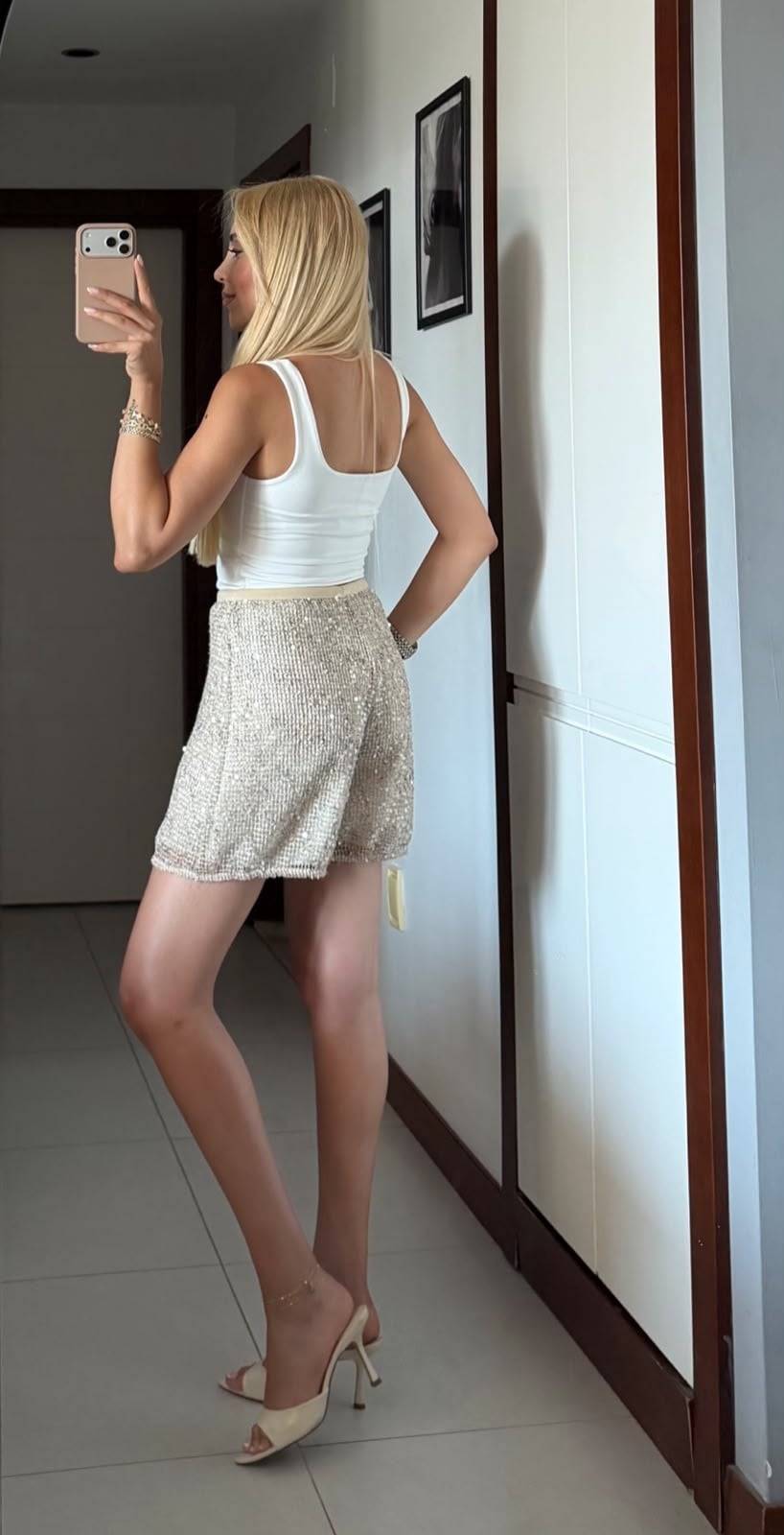 KREM ZR PULLU FİLE ŞORT
