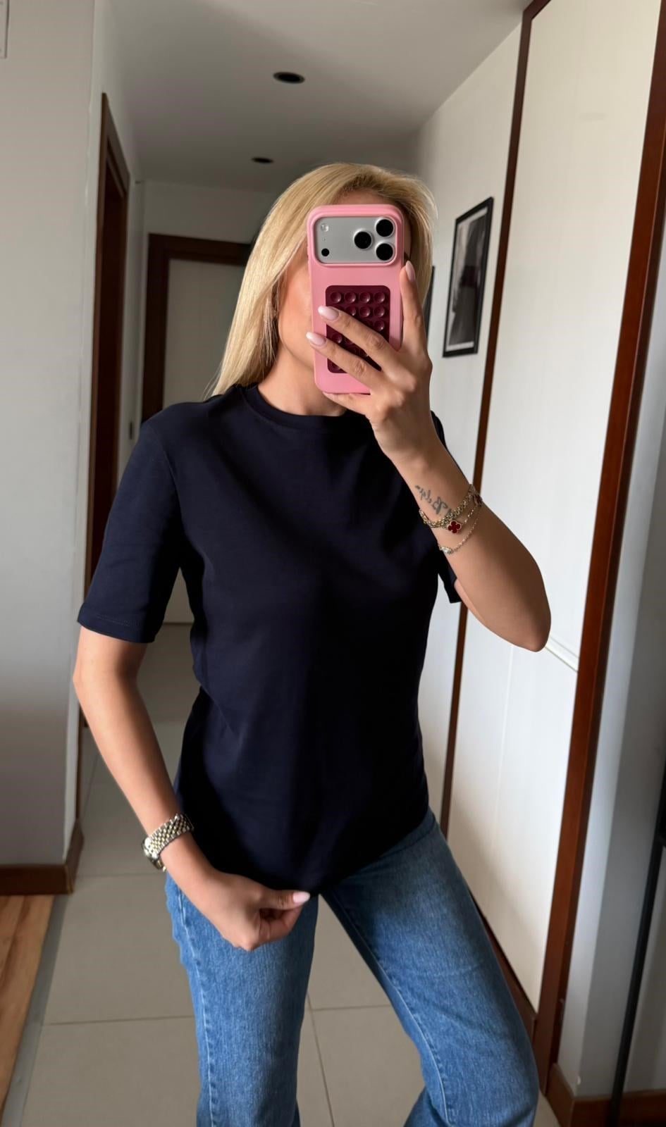 LACİ ORJ MARKA MASSİ DEKORATİF YAKA TSHİRT