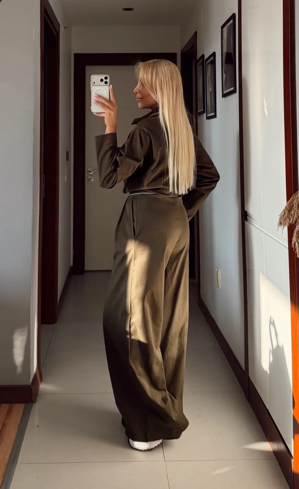 LOLA HAKİ FERMUARLI BÜZGÜLÜ CEKET PANTOLON TAKIM