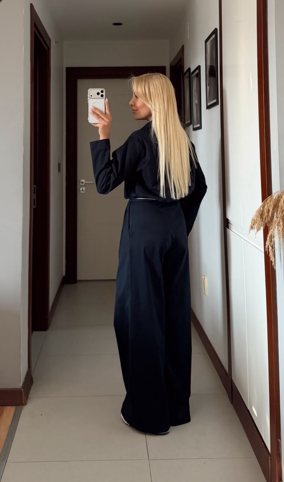 LOLA LACİVERT FERMUARLI BÜZGÜLÜ CEKET PANTOLON TAKIM