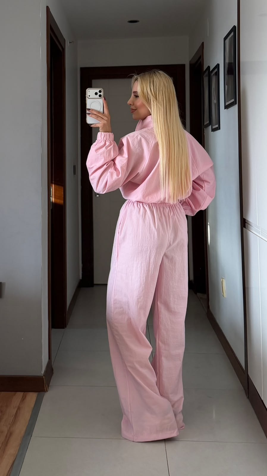 MARİAN PEMBE FERMUARLI PARAŞÜT TAKIM
