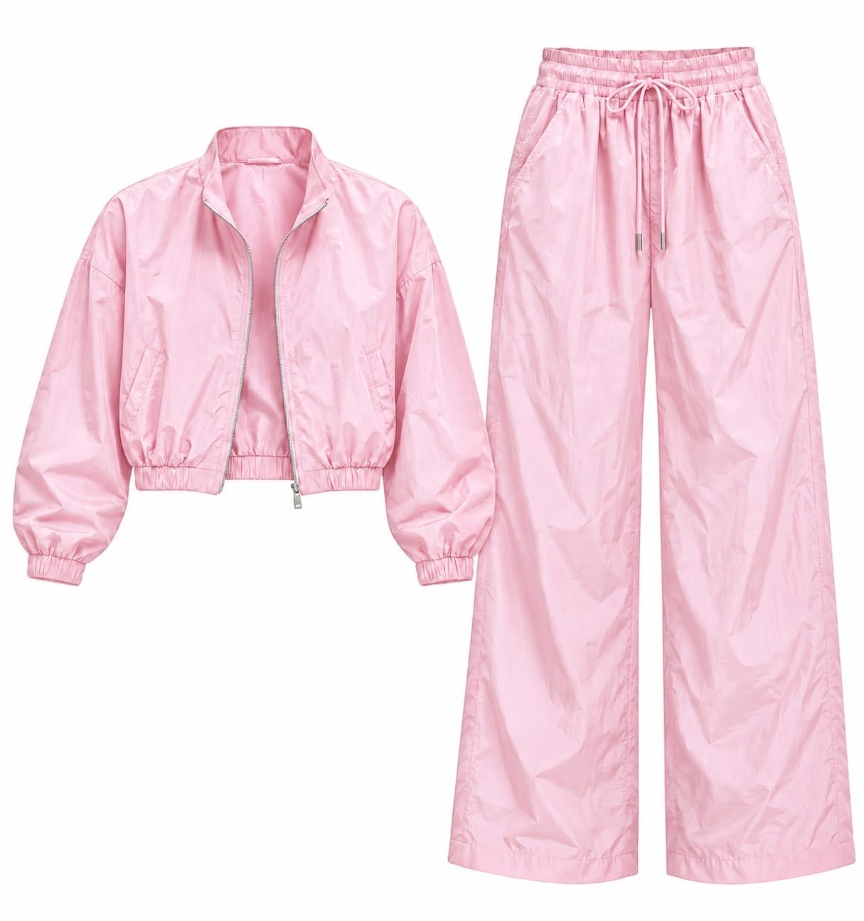 MARİAN PEMBE FERMUARLI PARAŞÜT TAKIM