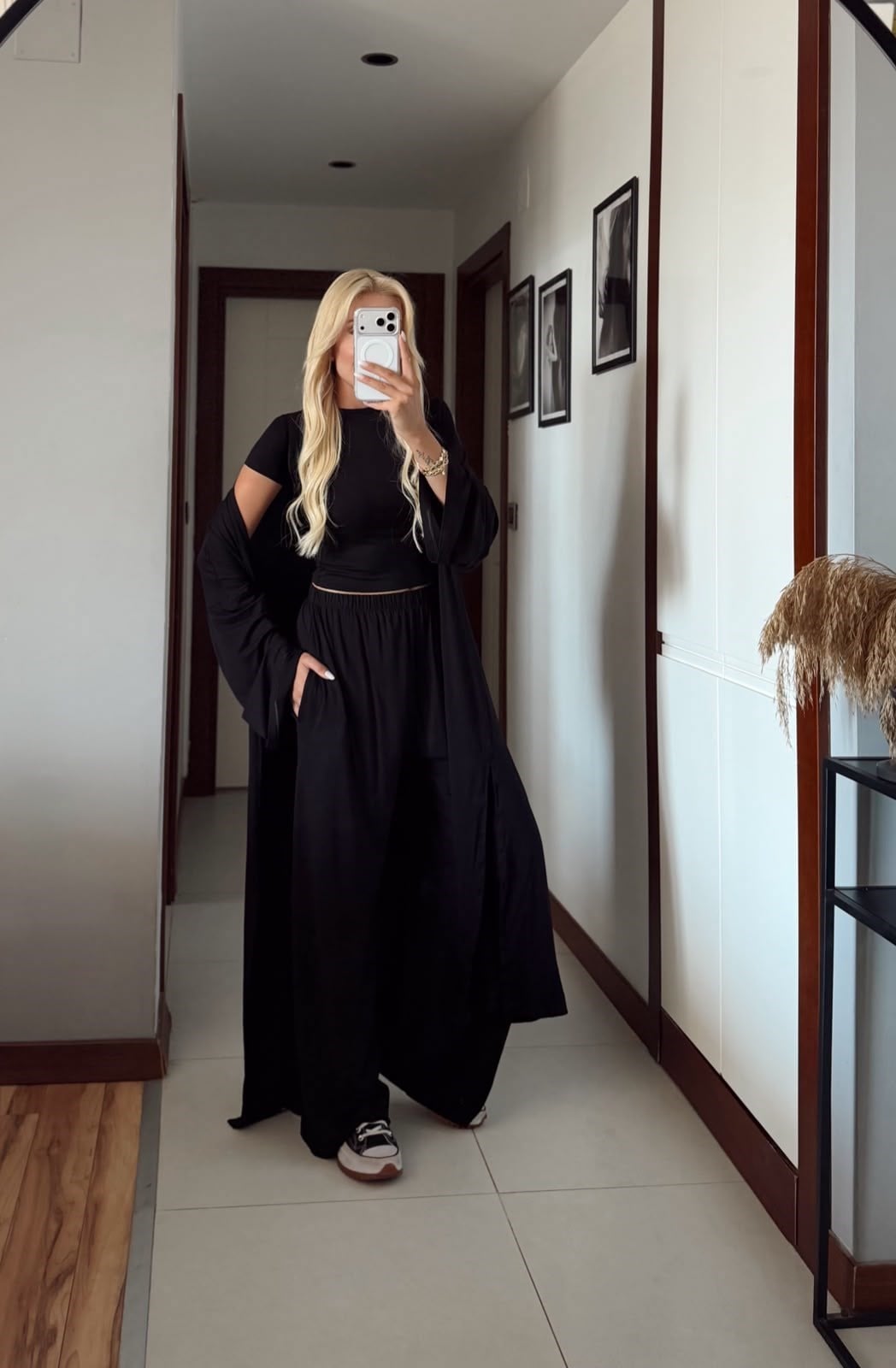MELİNA SİYAH YUMUŞAK DOKULU ÜÇLÜ TAKIM