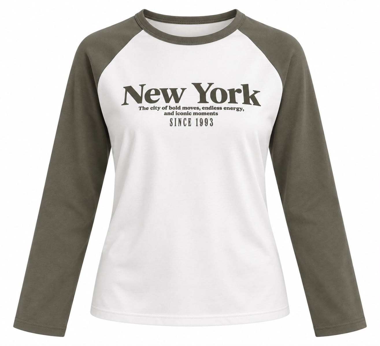 NEW YORK YAZILI BLOKLU BASİC BLUZ