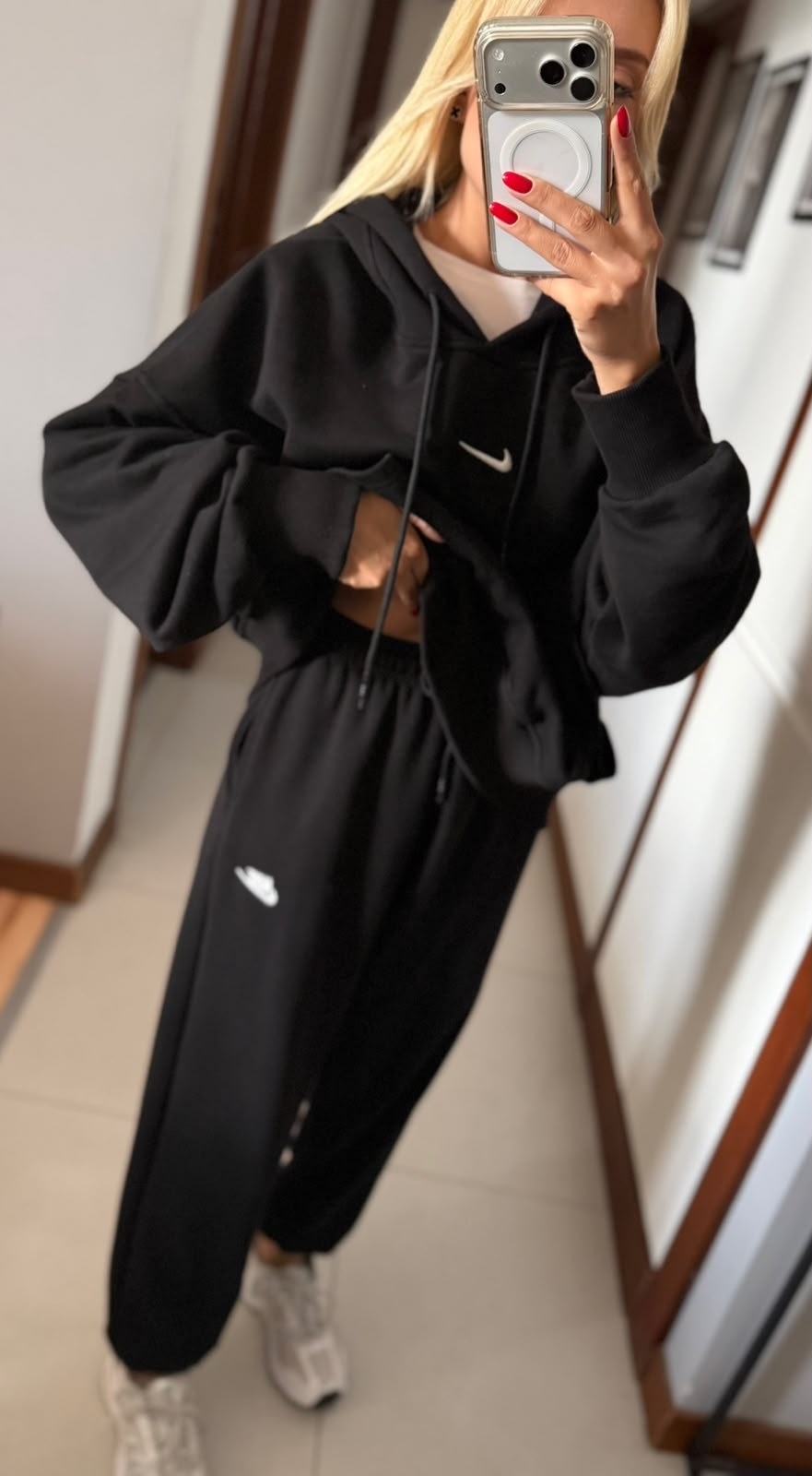 ORJ MARKA NK SİYAH SWEAT ESOFMAN TAKIM