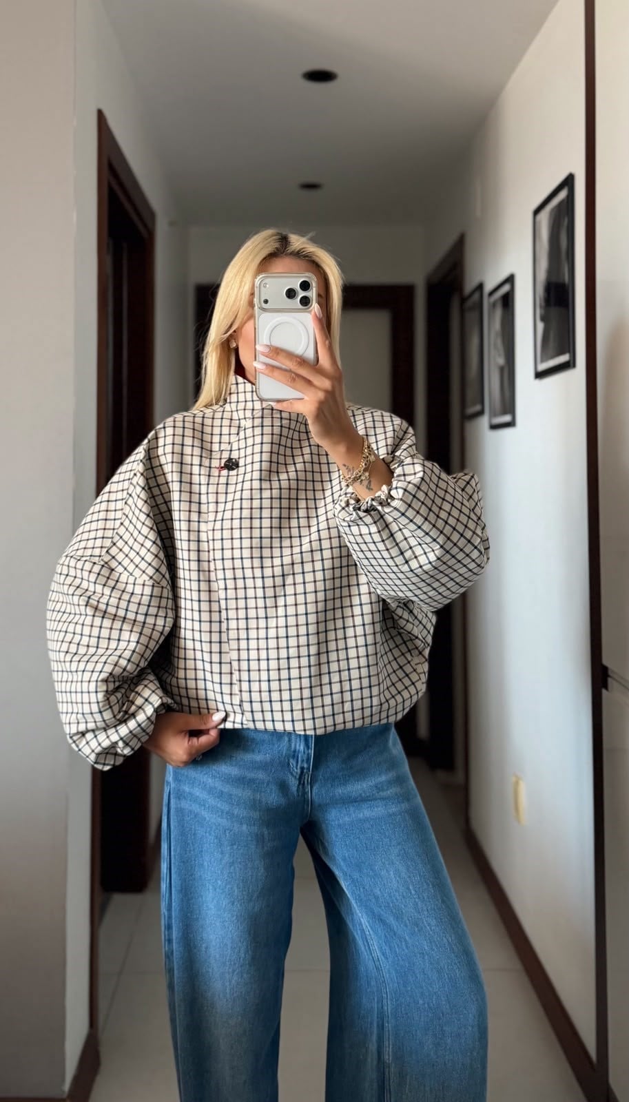ORVİNA GARNİLİ EKOSE BOMBER CEKET