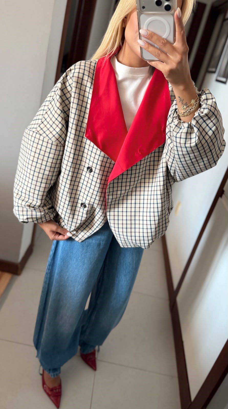 ORVİNA GARNİLİ EKOSE BOMBER CEKET