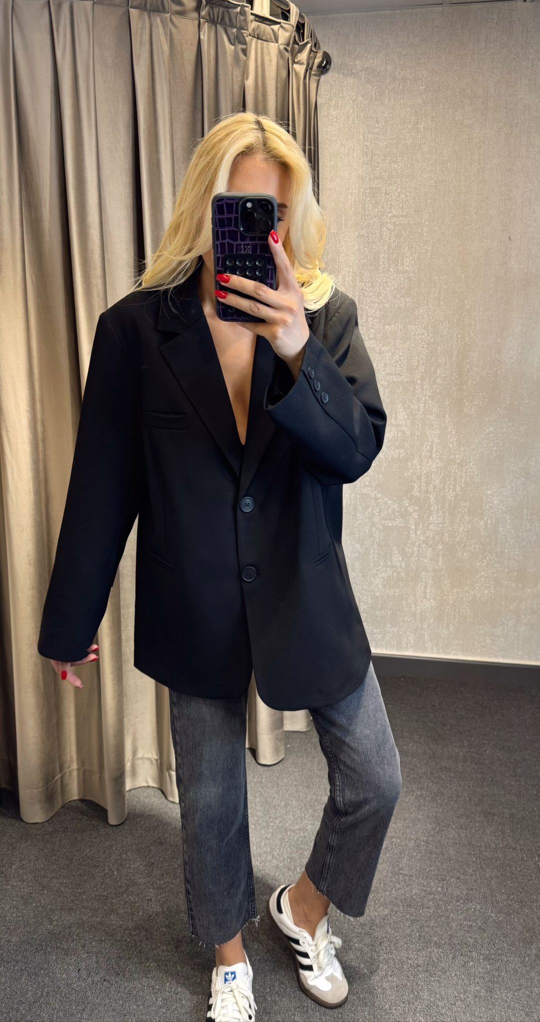 OVERSİZE BLAZER CEKET SİYAH