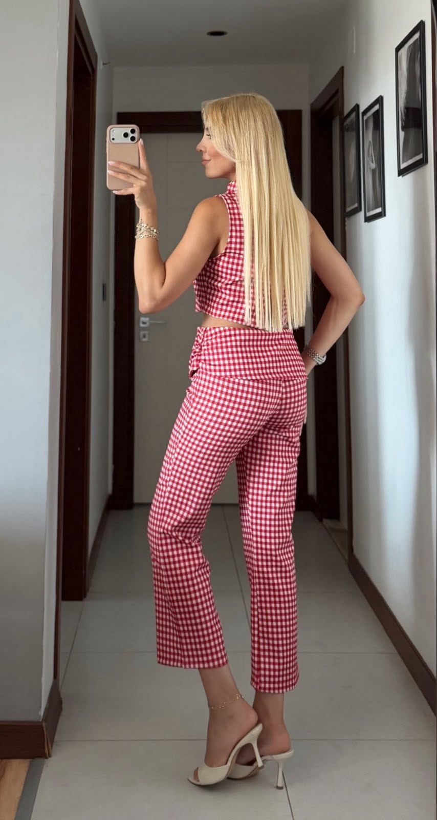 PÖTİKARELİ BLUZ PANTOLON TAKIM