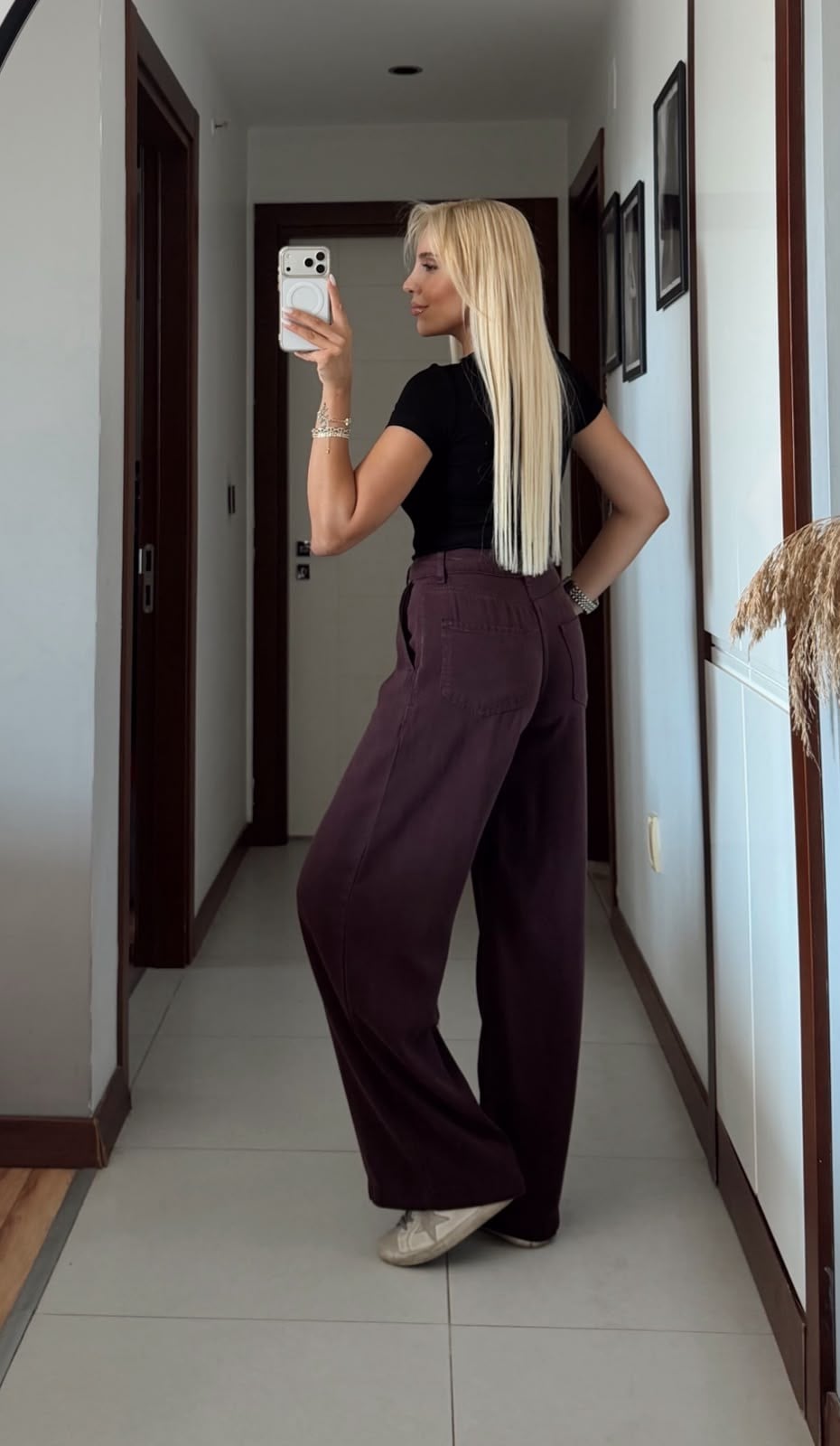 RHİN MÜRDÜM WİDE LEG TENSEL DENİM PANTOLON