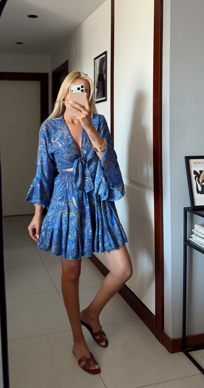 SAKS ALEXA HİNT İPEK BLUZ ETEK TAKIM