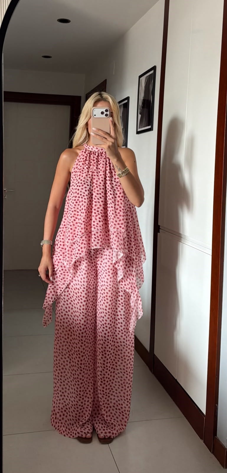 SERY PEMBE ŞİFON TRANSPARAN İKİLİ TAKIM