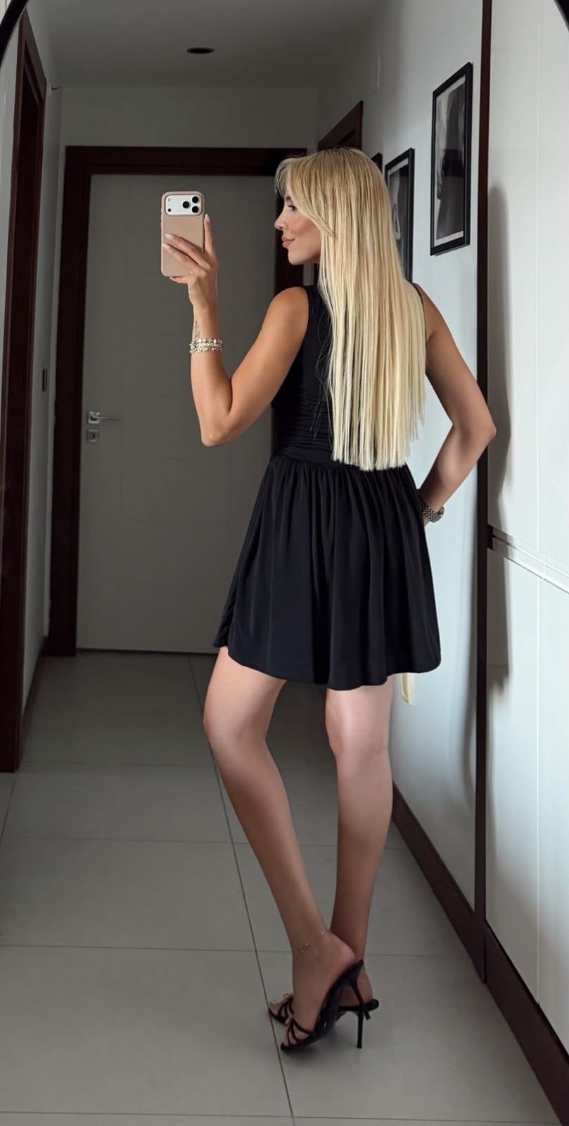 SİYAH ALORA ELBİSE