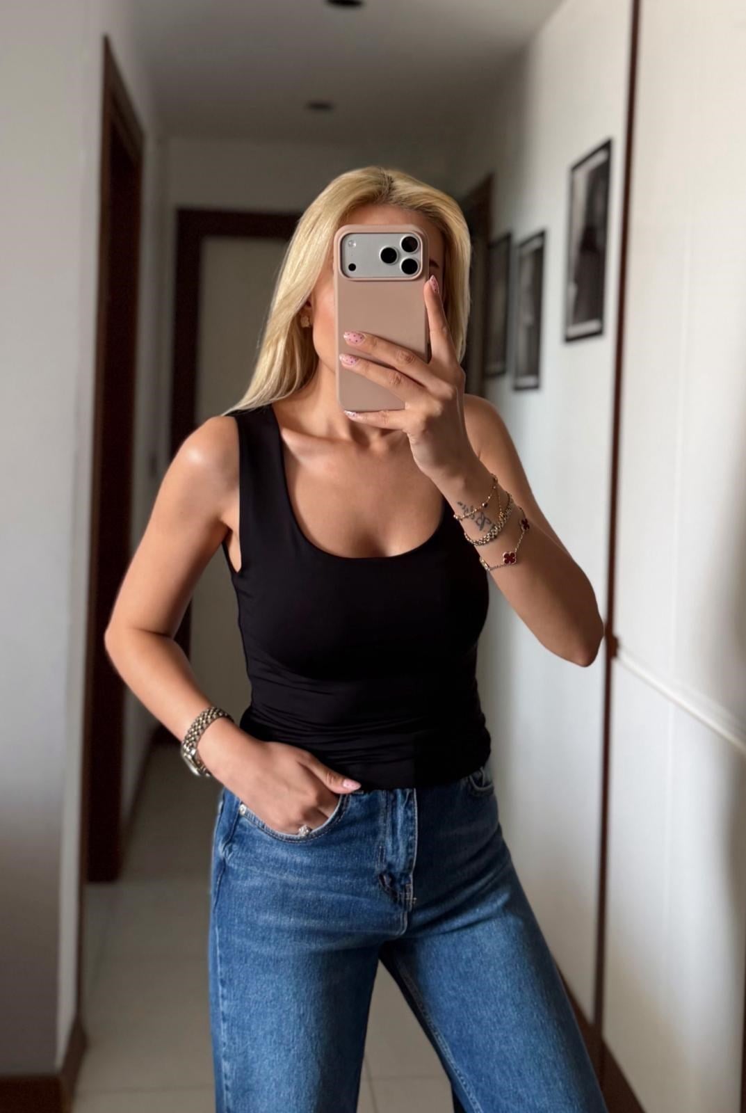 SİYAH DİLVİN KALIN ASKLI ATLET