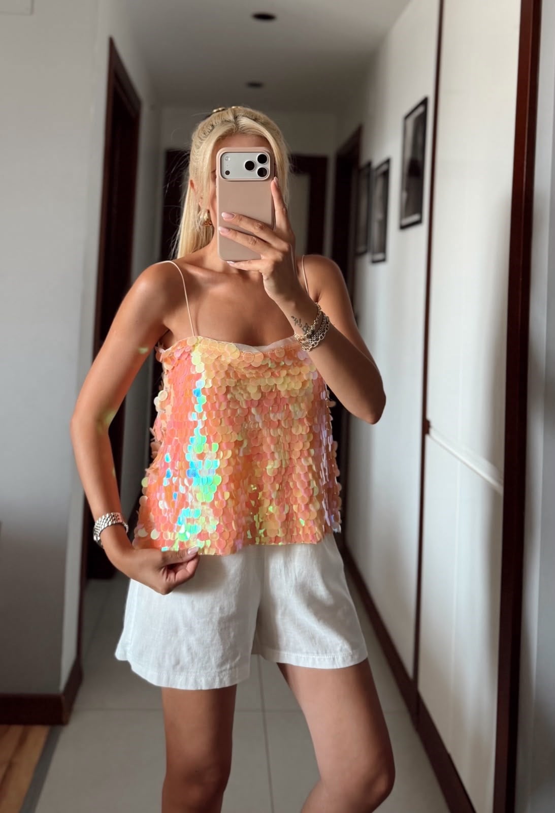 SOMON MARKA MODEL İP ASKILI PULLU BLUZ