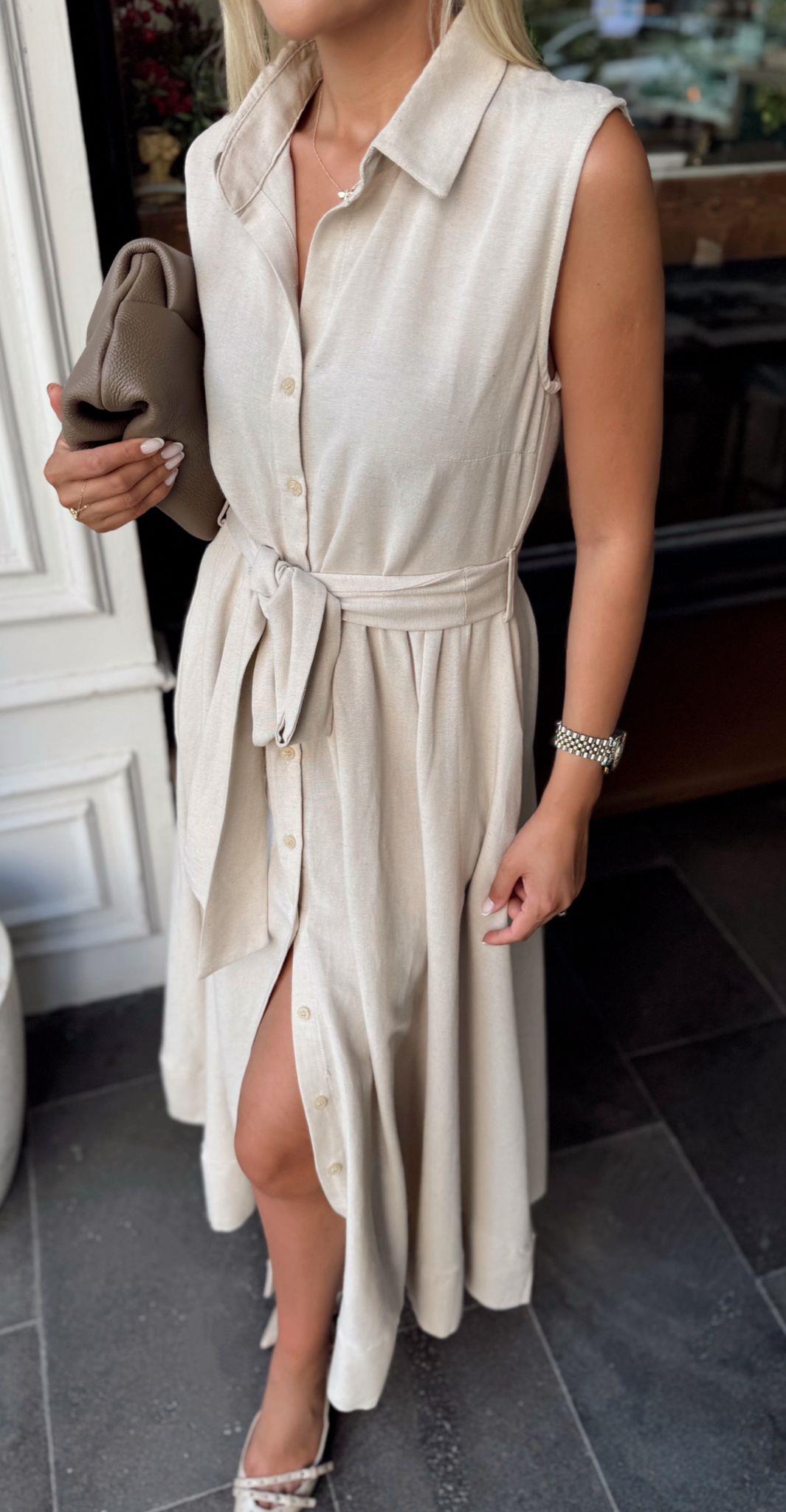 SOPHİA GÖMLEK ELBİSE BEJ