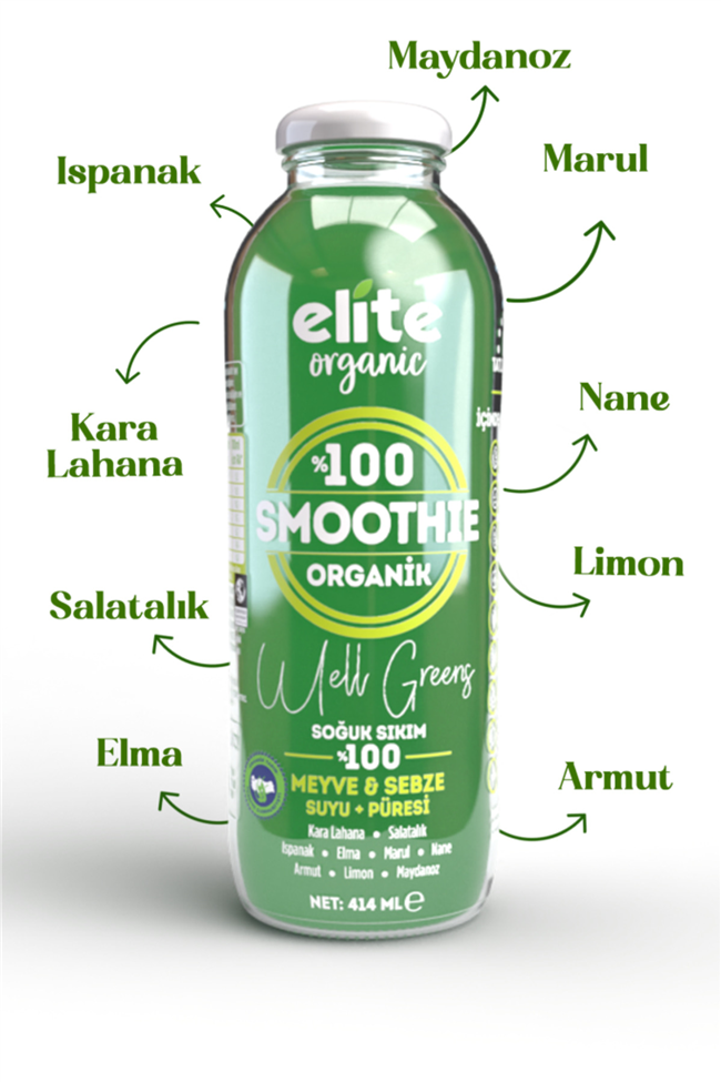 ELITE NATUREL ORG.SMOOTHIE WELL GREENS 414ML