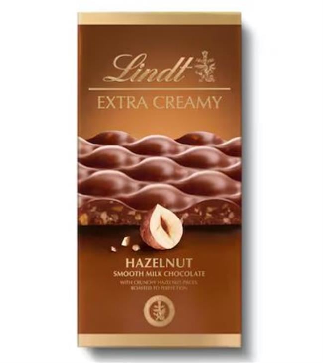 LINDT EXTRA 100G CREAMY MILK HAZELNUT 80GR