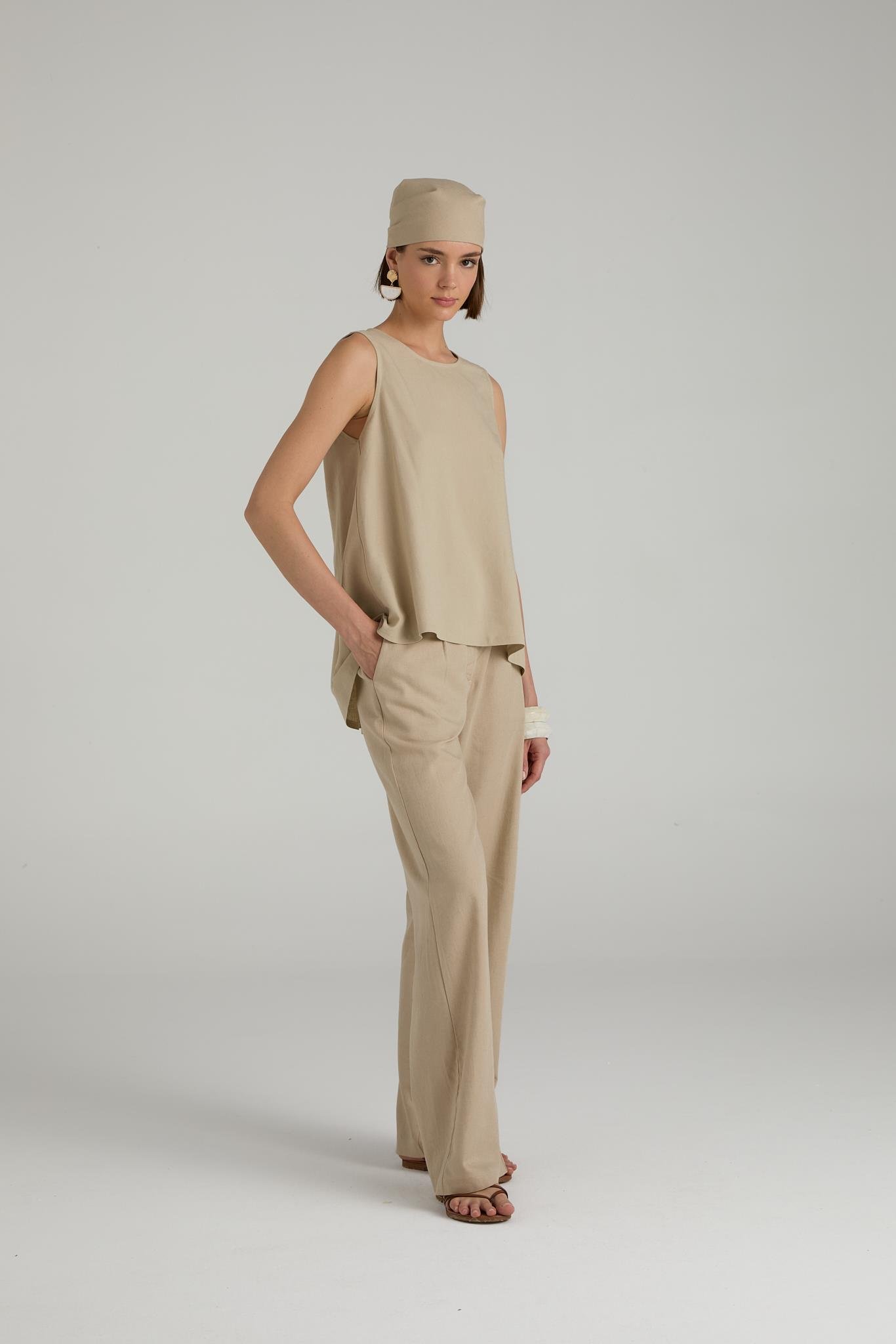 BRANDUP Keten Karışımlı Comfort Fit Pantolon
