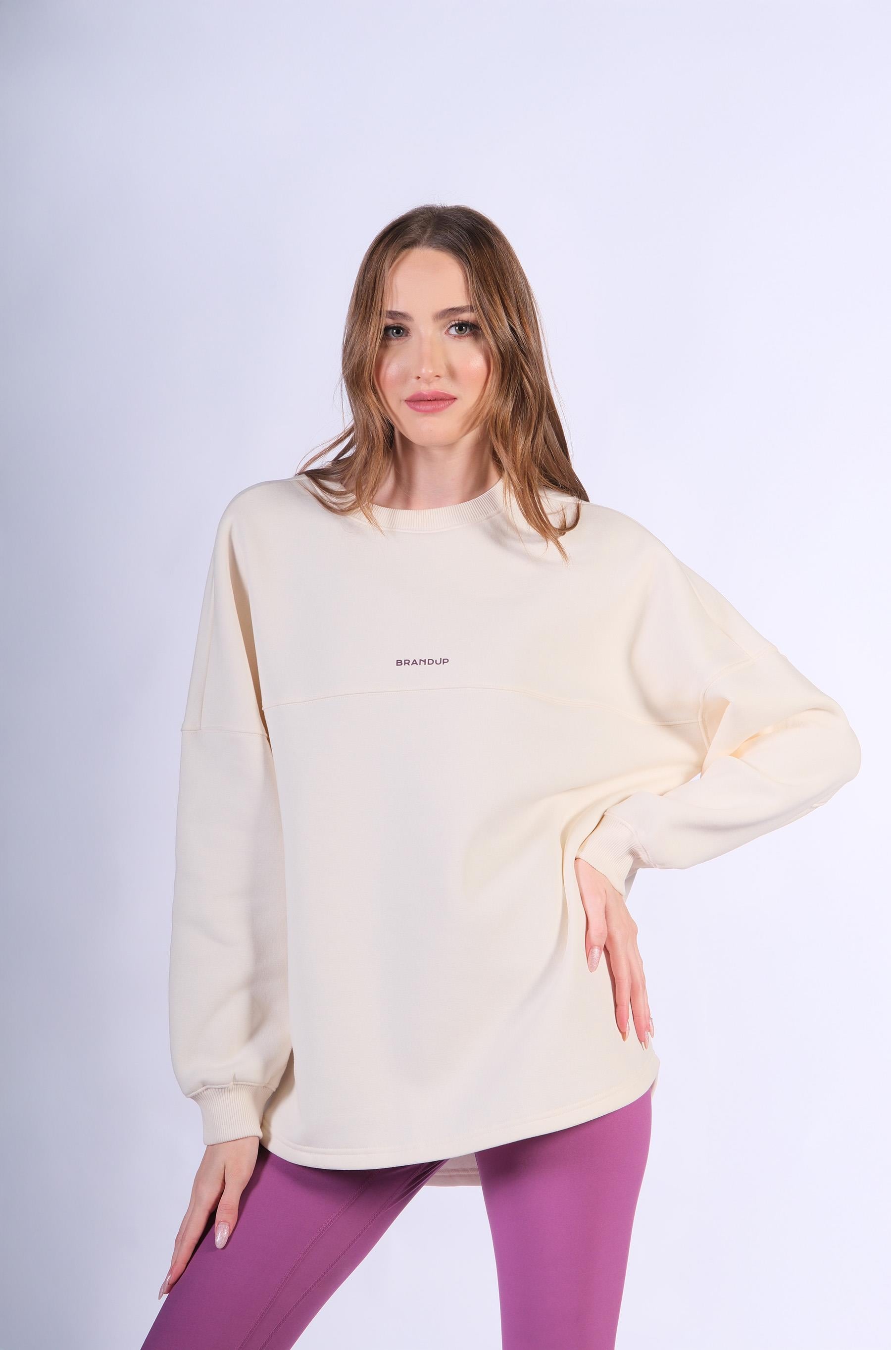 Oversize Baskı Detaylı Sweatshirt