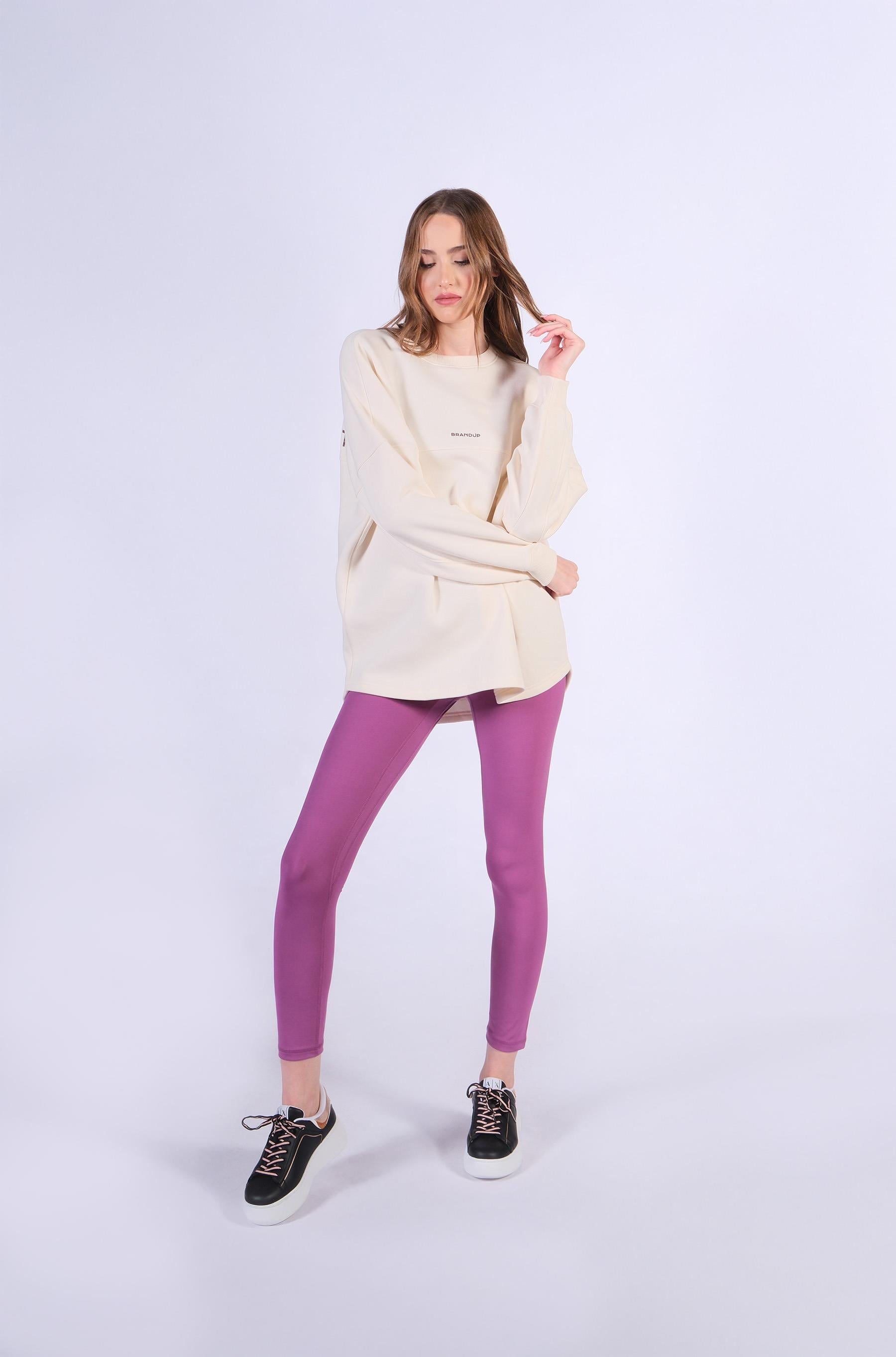 Oversize Baskı Detaylı Sweatshirt