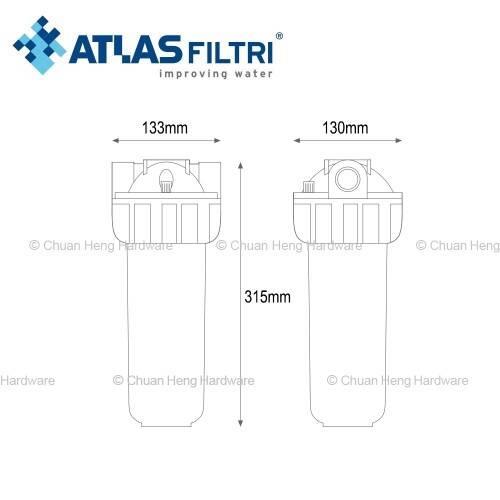 10'' 3P Duplex Senior Housing 1'' Daire Girişi Su Arıtma Filtre Kabı (İkili)