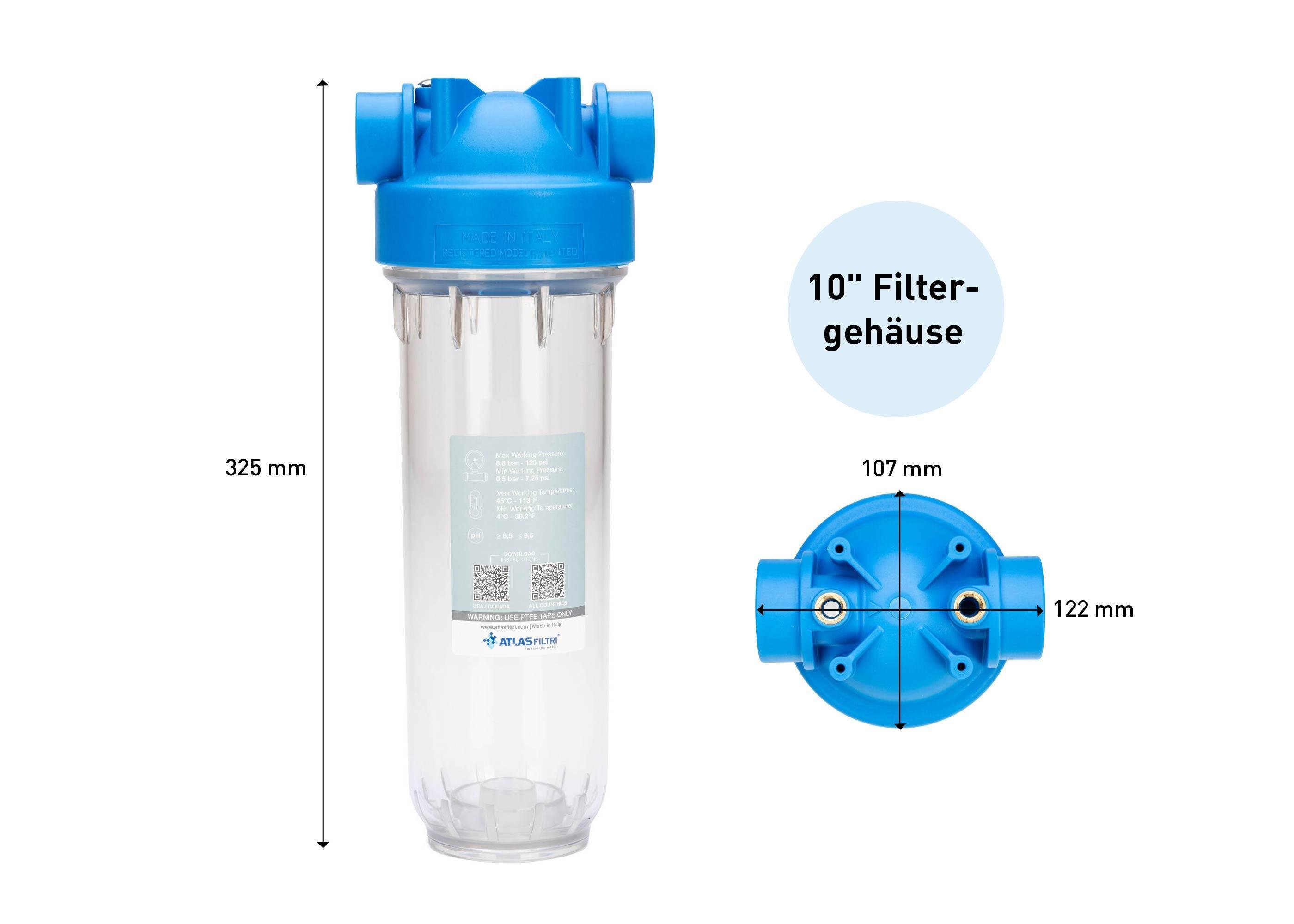 10'' DP Senior Housing 1'' Daire Girişi Su Arıtma Filtre Kabı