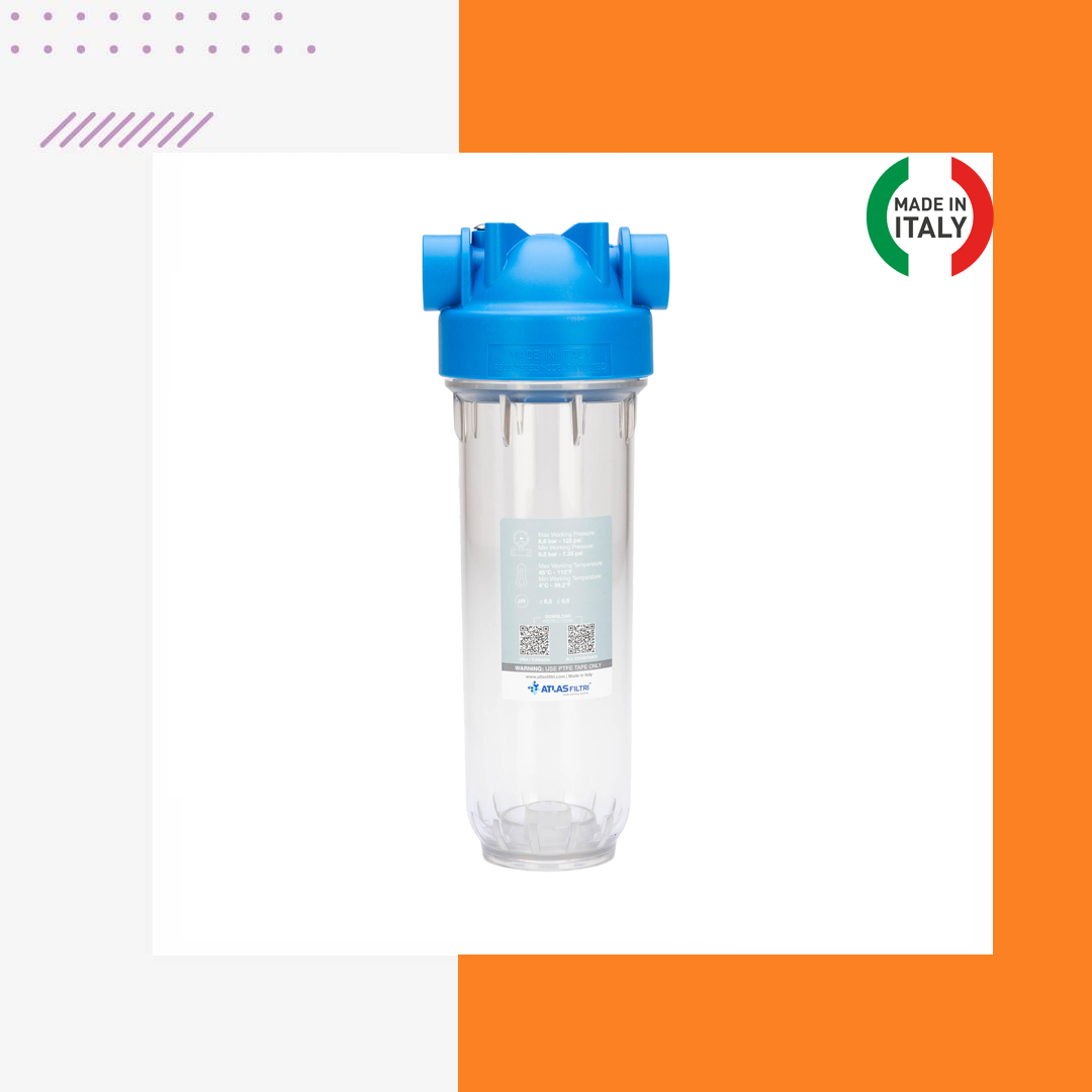 10'' DP Senior Housing 1'' Daire Girişi Su Arıtma Filtre Kabı