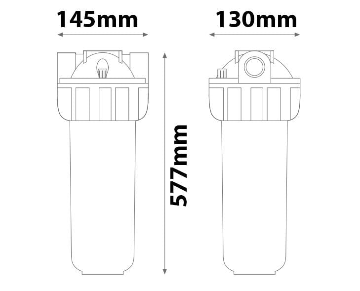 20'' 3P Master Housing 1'' Daire Girişi Su Arıtma Filtre Kabı