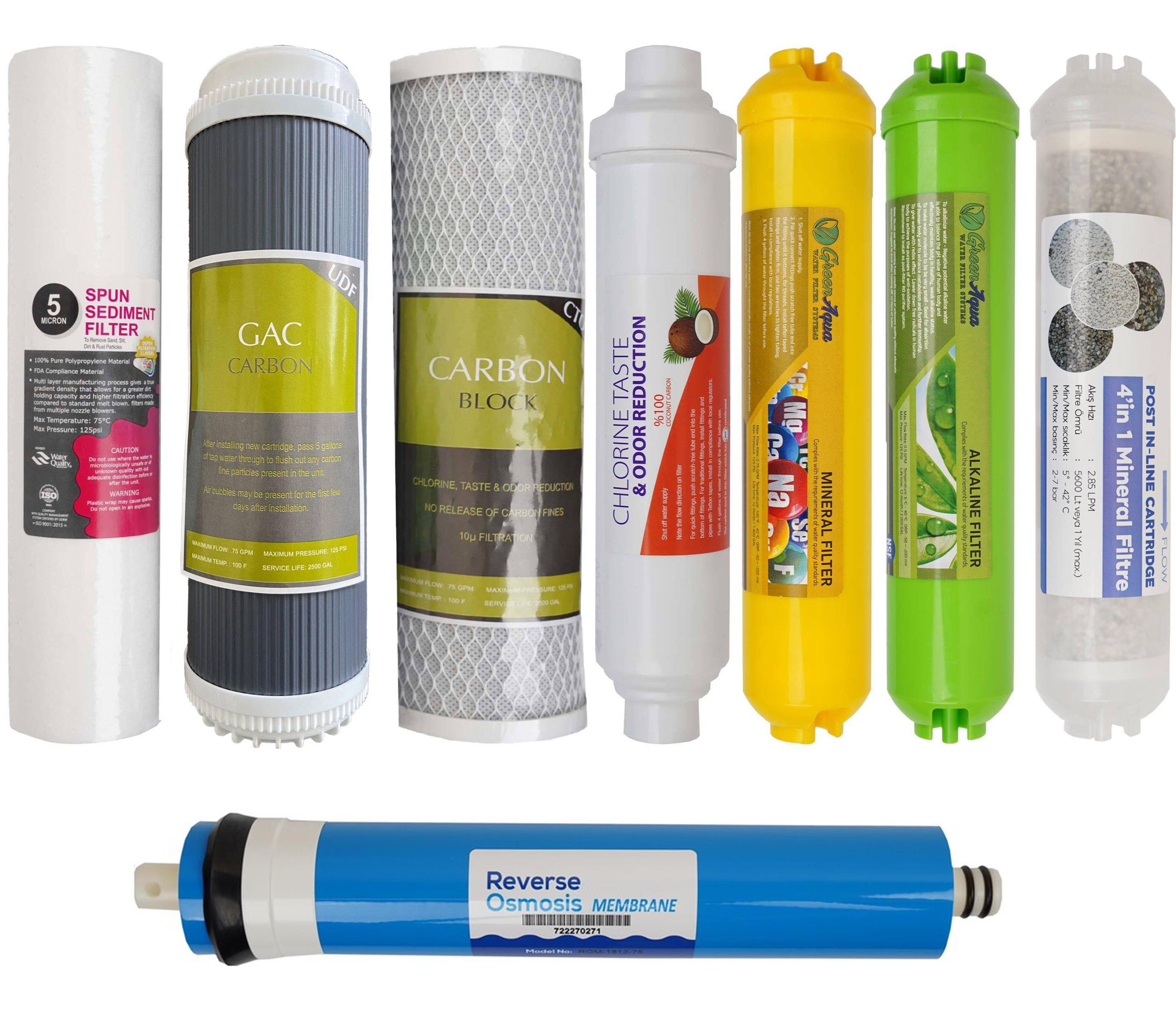 Açık Kasa 8 Filtreli 11 Aşamalı Su Arıtma Cihazı Filtresi