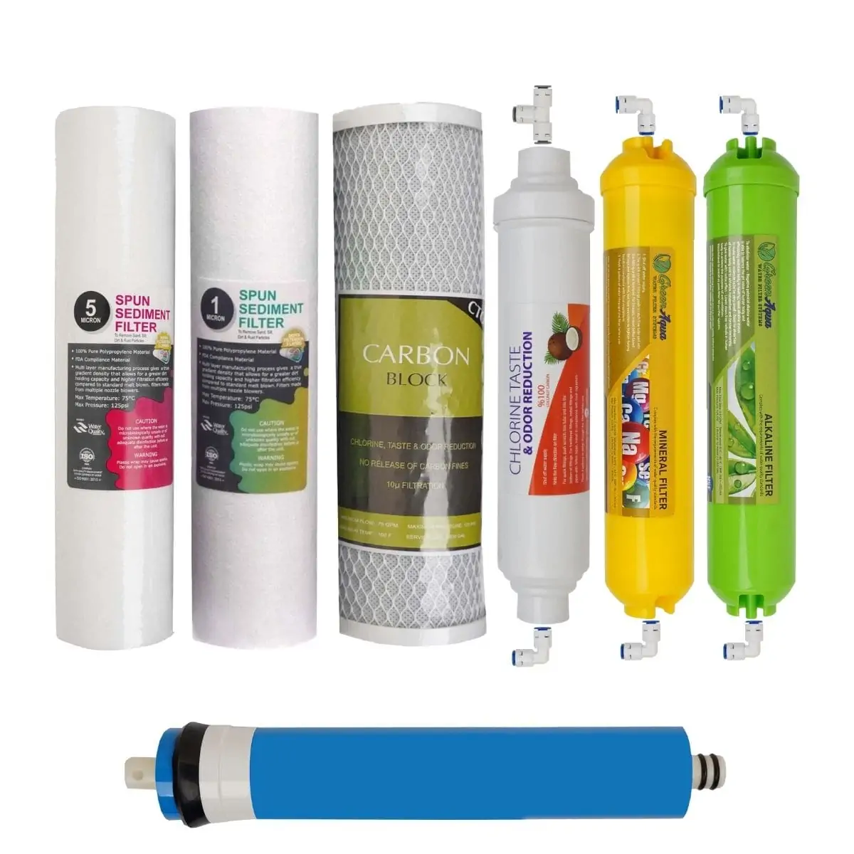 Açık Kasa Su Arıtma Cihazı 7li Filtre Seti (Çift Spun)