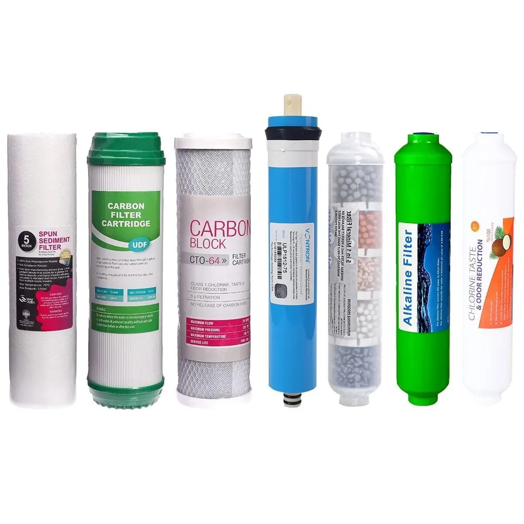 Açık Kasa Su Arıtma Cihazı Filtresi 7li Filtre Seti 11 Aşamalı Vontron Membranlı