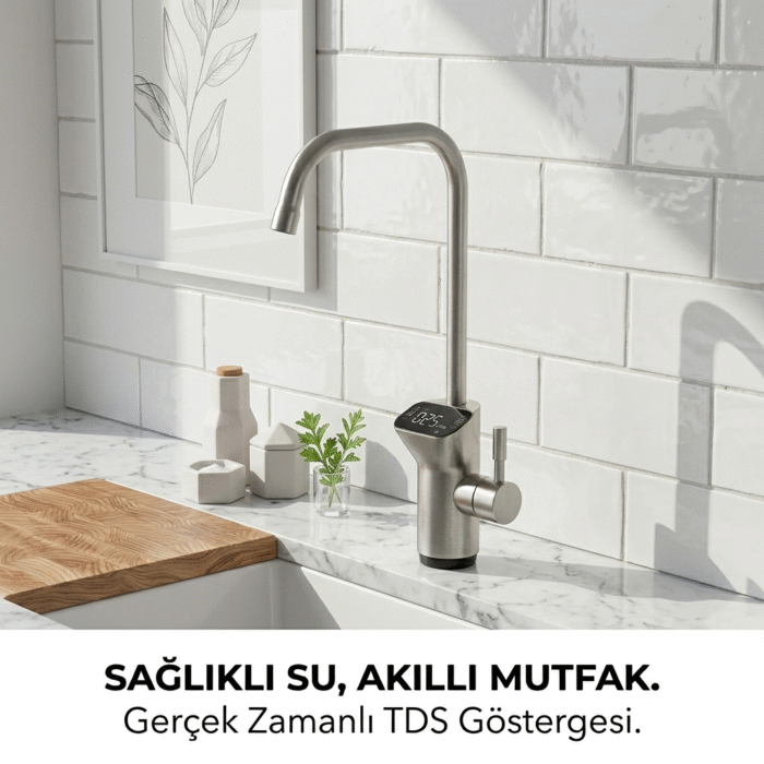Akıllı Su Arıtma Musluğu – Anlık TDS Ölçüm LED Ekran Filtre Hatırlatıcılı