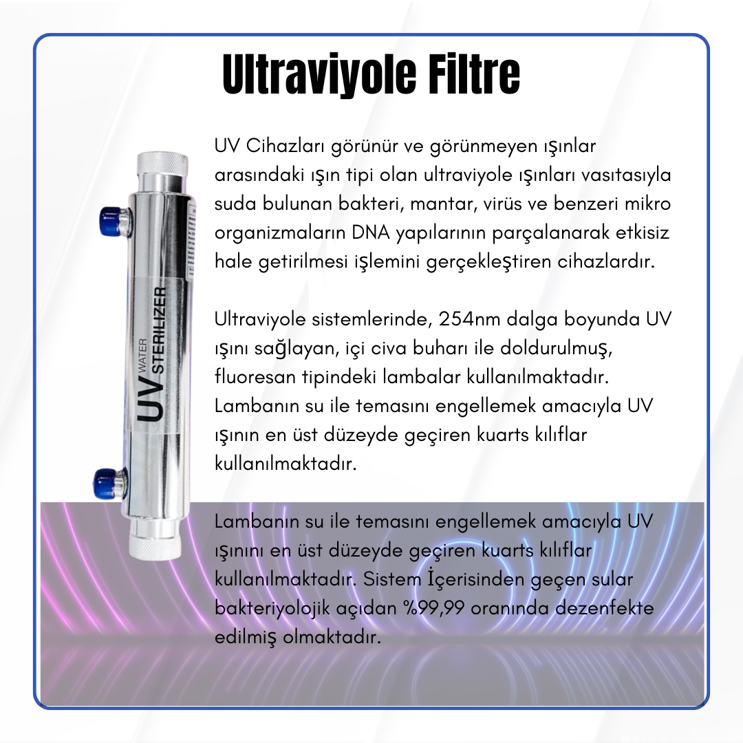 Aquatime Ultraviyole (UV) Filtreli 11 Aşamalı Su Arıtma Cihazı