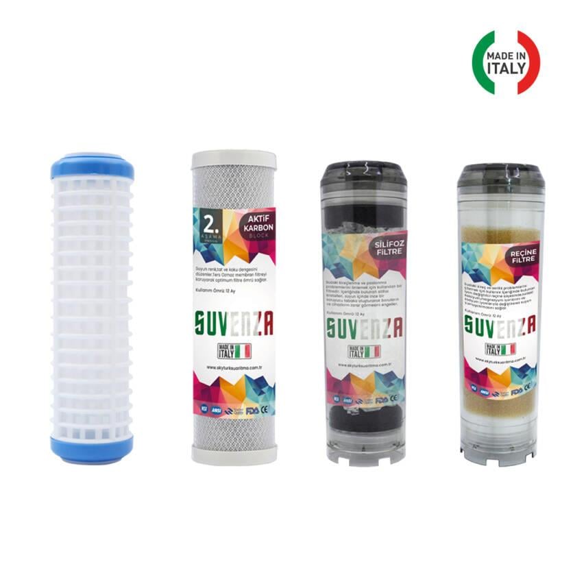 Atlas Kuyu Suyu Yumuşatma Cihazı 4lü Plus Yedek Filtre Seti