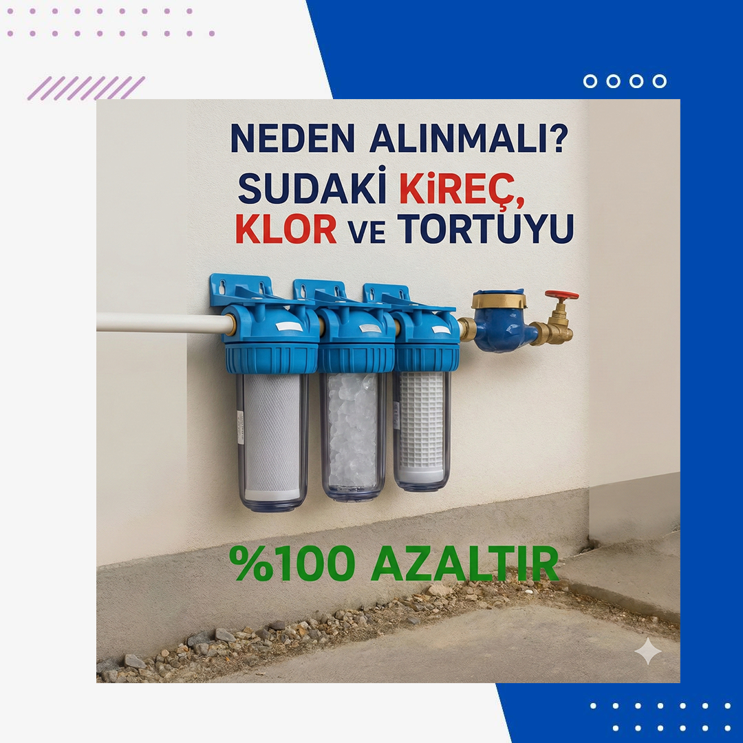 Bina Girişi 10'' Filtrasyon Sistemi | Ana Giriş Su Filtresi | Temiz Ve Sağlıklı Su (FİLTRE DAHİL)