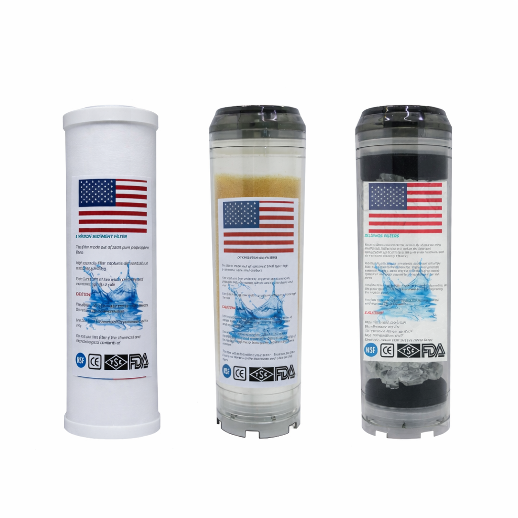 Daire Bina Girişi 3 Aşama 10 İnç Arıtma Sistemi Yedek Filtre Setleri