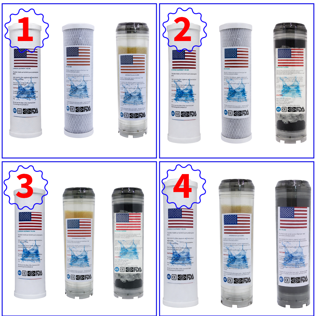 Daire Bina Girişi 3 Aşama 10 İnç Arıtma Sistemi Yedek Filtre Setleri