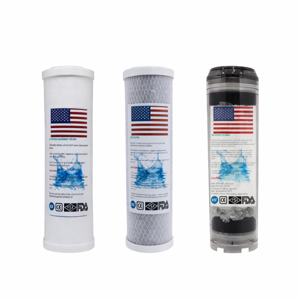 Daire Bina Girişi 3 Aşama 10 İnç Arıtma Sistemi Yedek Filtre Setleri