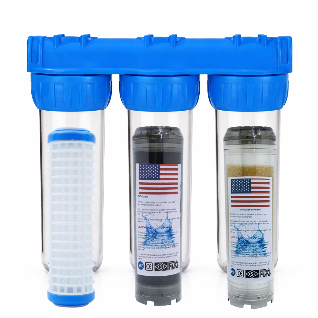 Daire Girişi Su Yumuşatma Cihazı Koku Ve Klor Önleyici (Yıkanabilir - Gac Plus - Shell Reçine)