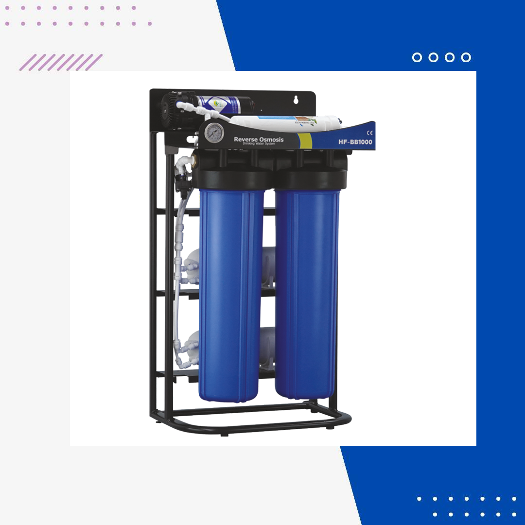 High Flow Direk Akış 1000 GPD Su Arıtma Cihazı Günde 3750 LT