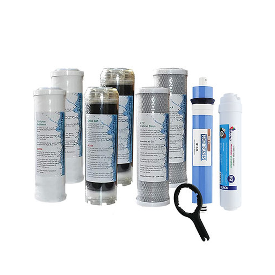 İhlas Cebilon Su Arıtma Cihazlarına Uyumlu 1 Yıllık 80 GPD Membranlı Filtre Seti