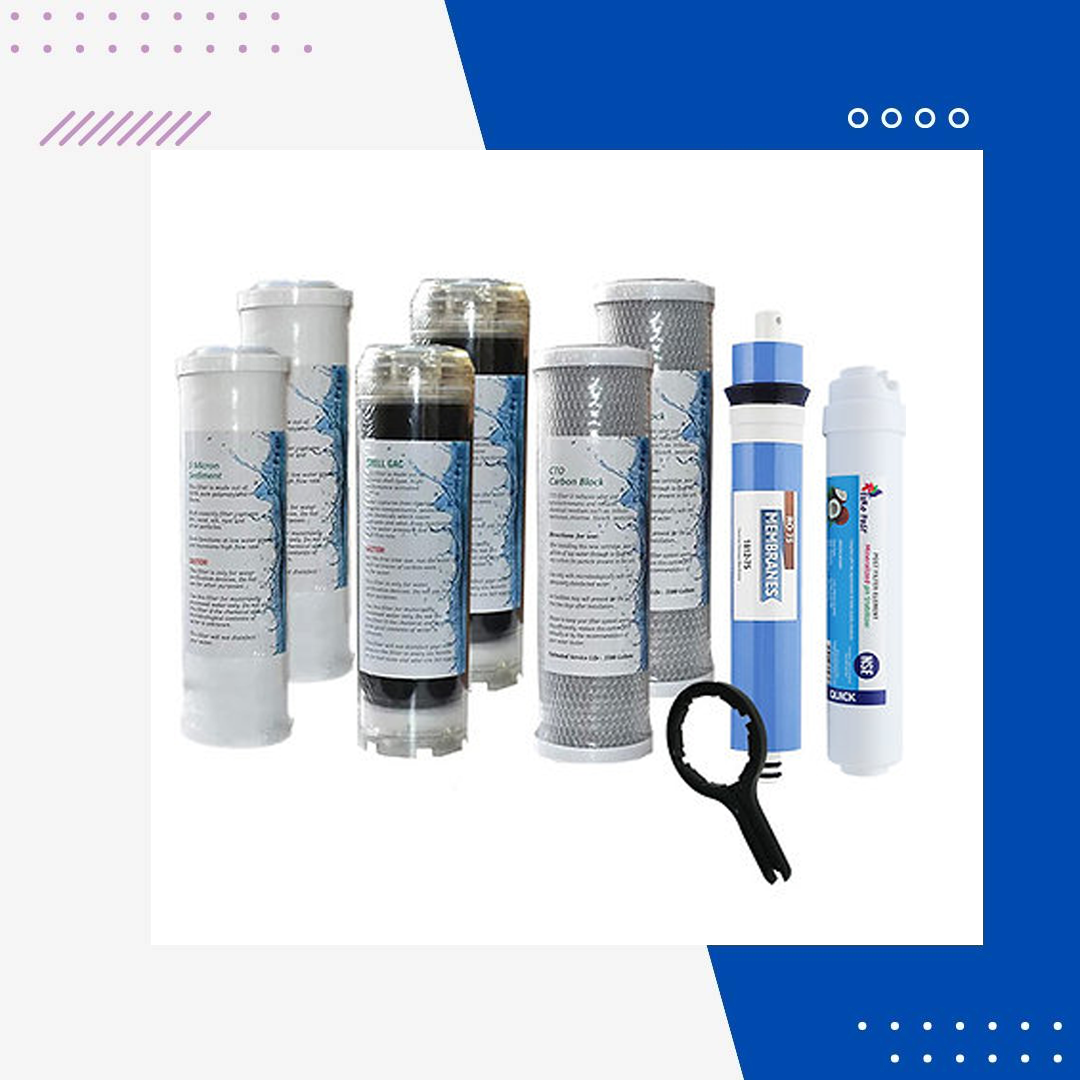 İhlas Cebilon Su Arıtma Cihazlarına Uyumlu 1 Yıllık 80 GPD Membranlı Filtre Seti