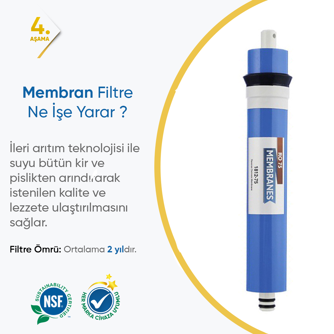 Kapalı Kasa 6 Filtreli 10 Aşamalı Pompasız Su Arıtma Cihazı